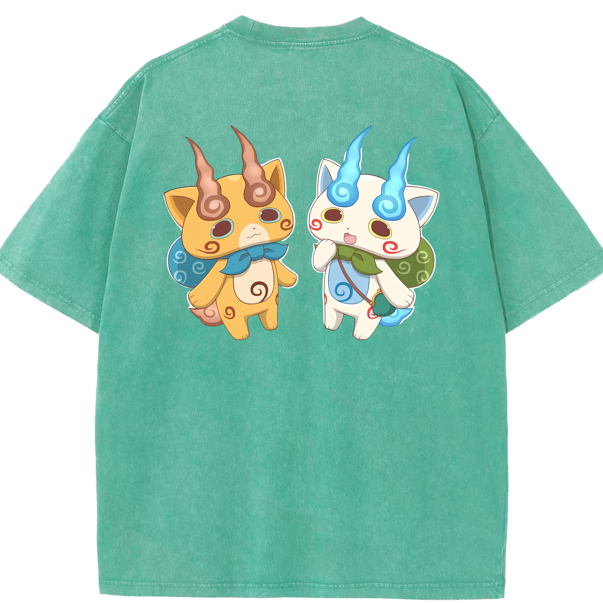（画像用） 妖怪ウォッチ Yo-kai Watch 綿100% ヴィンテージ風 半袖Tシャツ（背面プリント）